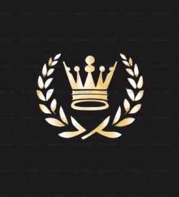 Krone und Lorbeerkranz